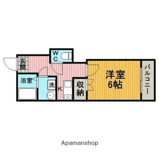 グロウパレスⅠ【403号室】の間取り