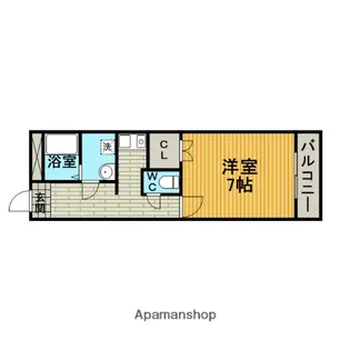 グロウパレスⅠ【208号室】の間取り