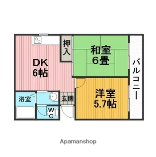 グランディア豊中【304号室】の間取り