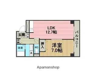 ファミール服部【4階】の間取り