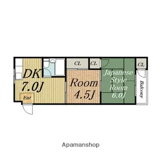 増田服部マンション【101.号室】の間取り