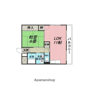 シルクパレス【402号室】の間取り