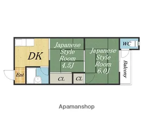 岡口文化【2-東号室】の間取り