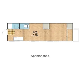 北荘【2-奥号室】の間取り