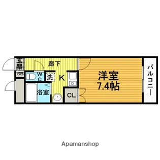 サンワード浜【405号室】の間取り