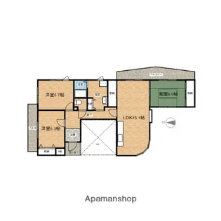 パレスローヤル【403号室】の間取り
