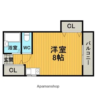 1Rの間取り画像