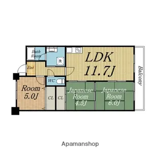 メゾンドプルメリア【3階】の間取り