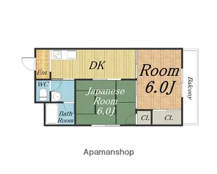 HWL庄内ハイツ【3階】の間取り
