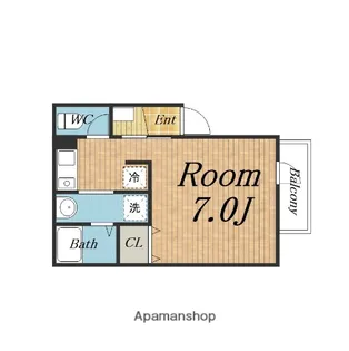 レジア三津屋南【2階】の間取り