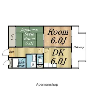 ハイツ吉本【201号室】の間取り