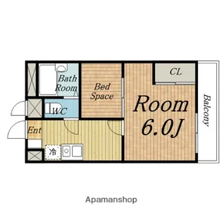 NOZOMI【102号室】の間取り