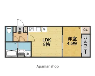 ロワジール城山町【1階】の間取り