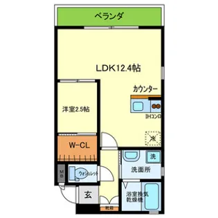 FOREST COURT SANPON【2階】の間取り