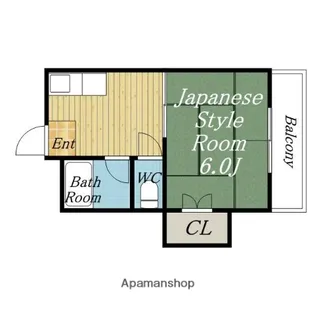 メゾンミキエン(メゾン小島)【403号室】の間取り