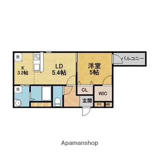 大阪府豊中市山ノ上町【アパート】の間取り