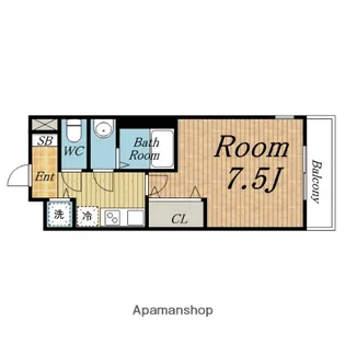 LUXE三国Ⅱ【1階】の間取り