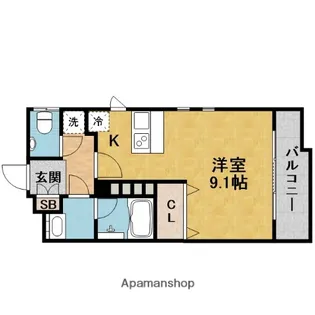 大阪府豊中市岡上の町1丁目【マンション】の間取り
