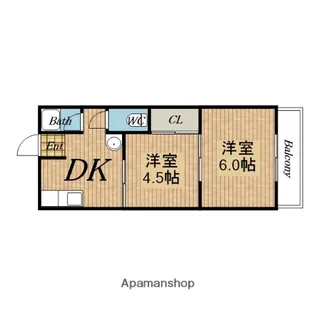 豊南ハイツ(豊南町西【202号室】の間取り