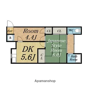 丸尾文化【2階号室】の間取り