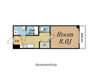 リッツスクエア蘭狭館【201号室】の間取り