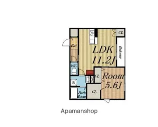 MAISON DE APOLLO【203号室】の間取り