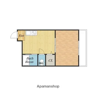 日新服部コーポ【16号室】の間取り