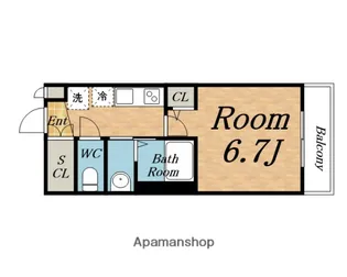 LUXE三国駅前【519号室】の間取り