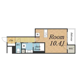 ウェルスクエア豊中服部【0201号室】の間取り