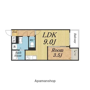 アルカディア江坂【202.号室】の間取り