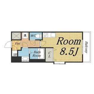 プレサンス神崎川ファインブレス【0908号室】の間取り