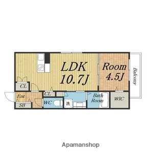 KANON神崎川【204.号室】の間取り