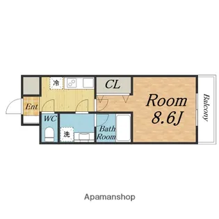 ループ天神【5階】の間取り