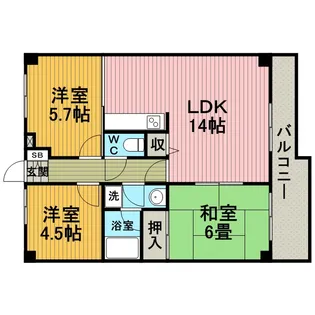 サニープラザ【306号室】の間取り