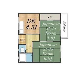 古楽園【202号室】の間取り