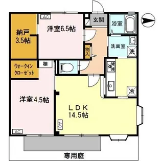 プレジオ中尾【1階】の間取り