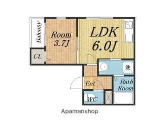 フェアリー服部天神【2階】の間取り