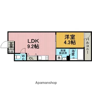 MDI三国コート【5階】の間取り
