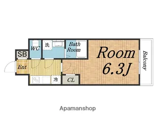 ファステート大阪グリーン【1404.号室】の間取り