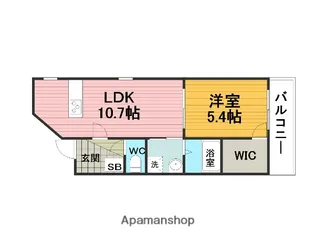 フォルテ西三国【1階】の間取り