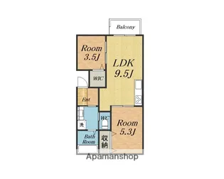 仮称 豊中市大島町【1F(A)号室】の間取り