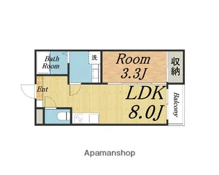 S-MOVE三国【1階】の間取り