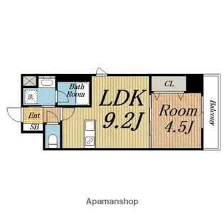 ブロード服部天神駅前レジデンス【802.号室】の間取り