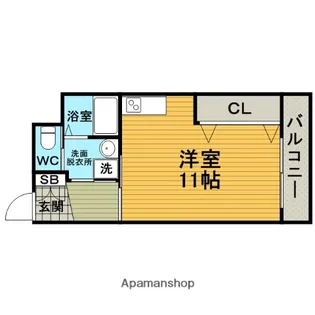 1Rの間取り画像