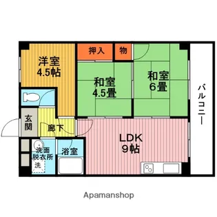 ハイツブルースカイ【306号室】の間取り