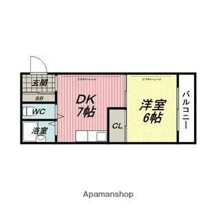 VIP岡町【202号室】の間取り