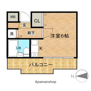 西田ハイツパートⅡ【2階】の間取り