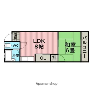 MAISON DE 豊南東 CLASSIQUE【202号室】の間取り