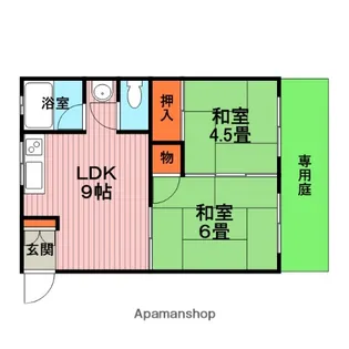 北条第二上野ハイツ【1階】の間取り