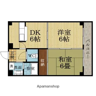 アートコート【7-F号室】の間取り